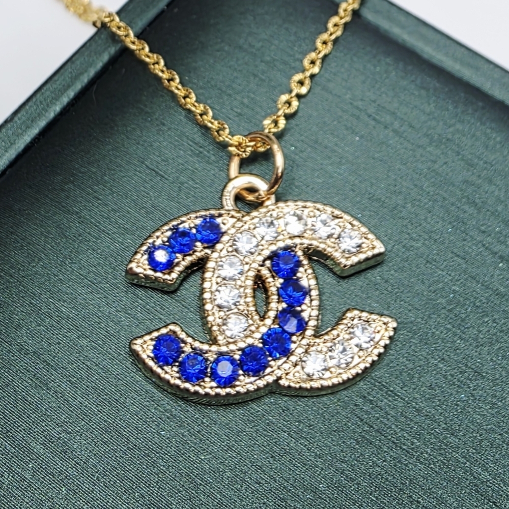 ChANEL Gold Double C Pendant Necklace – S925 Gold Over Sterling Silver